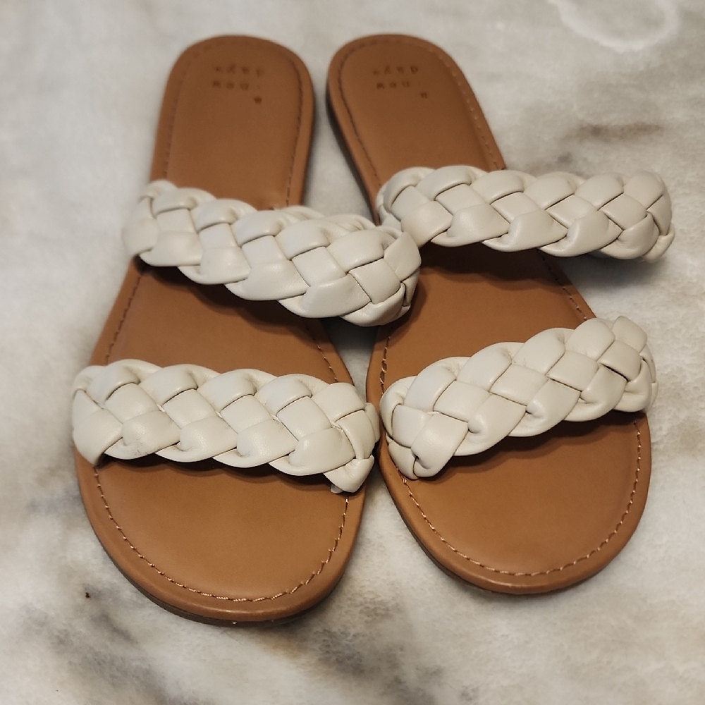 Women's Cream Braided Sandals